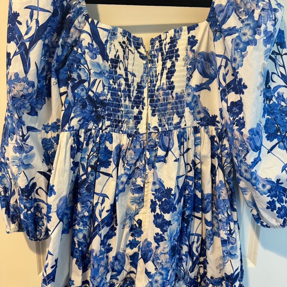 Cara Cara Sip Sip Jessica Blue Floral Dress | Small - Picture 5 of 7